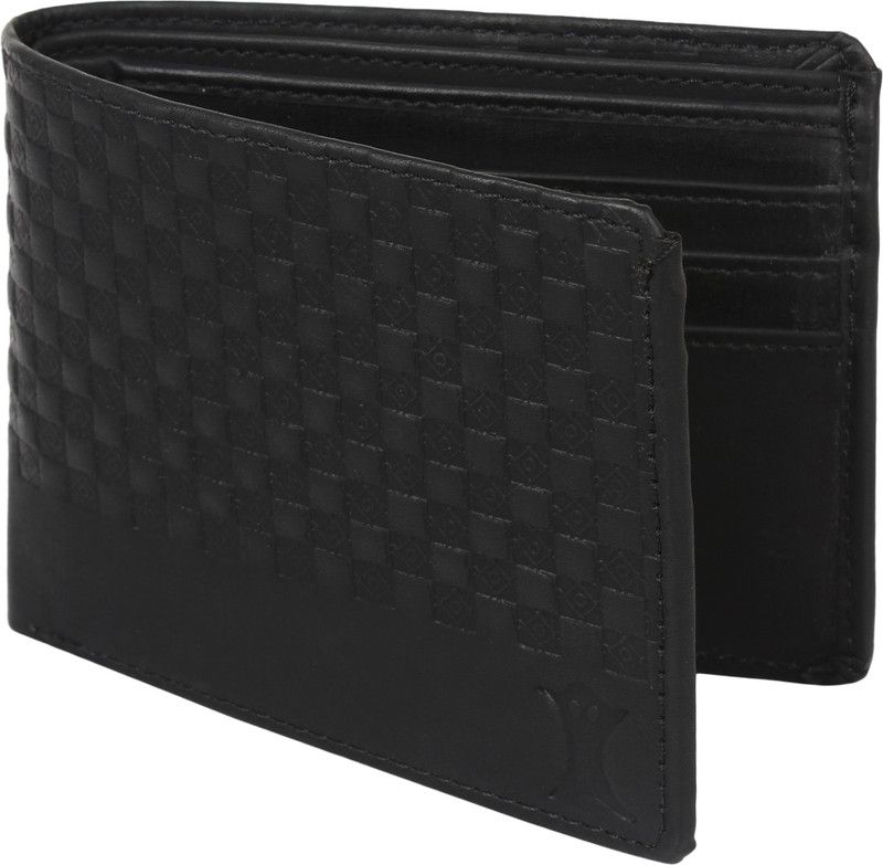 Men Black Artificial Leather Wallet - Mini  (6 Card Slots, Pack of 2)