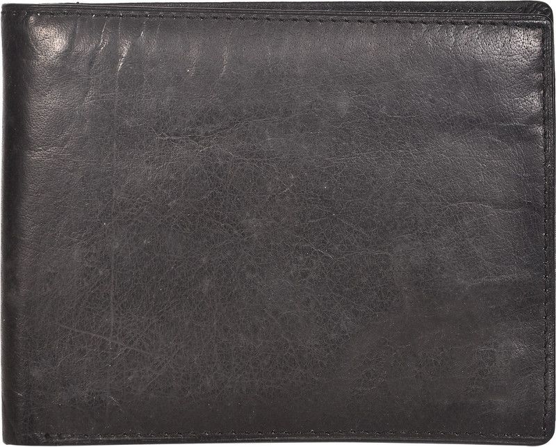 Men Casual, Trendy, Evening/Party Black Genuine Leather Wallet  (4 Card Slots)