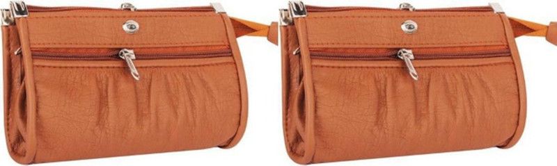 Casual, Formal, Party, Sports Tan, Tan Clutch - Regular Size  (Pack of: 2)