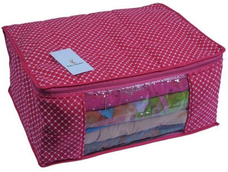 KUBER INDUSTRIES Hathkadi Print Cotton Hathkadi Print Saree Cover (Pink) CTKTC1990 CTKTC01990  (Pink)