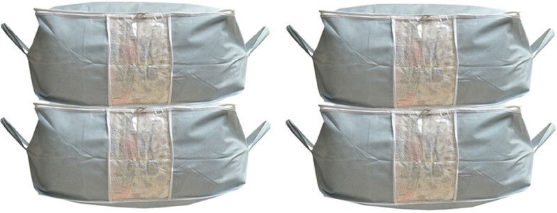 KUBER INDUSTRIES Designer Underbed Storage Bag, Storage Organiser,Blanket Cover Set of 4 Pcs - Grey (Extra Large Size) Code-UDB03 Underbedorga03  (Grey)