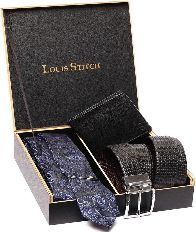 LOUIS STITCH Wallet & Belt Combo  (Multicolor)