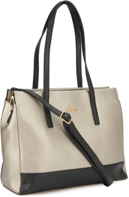 Women Gold, Black Satchel - Extra Spacious