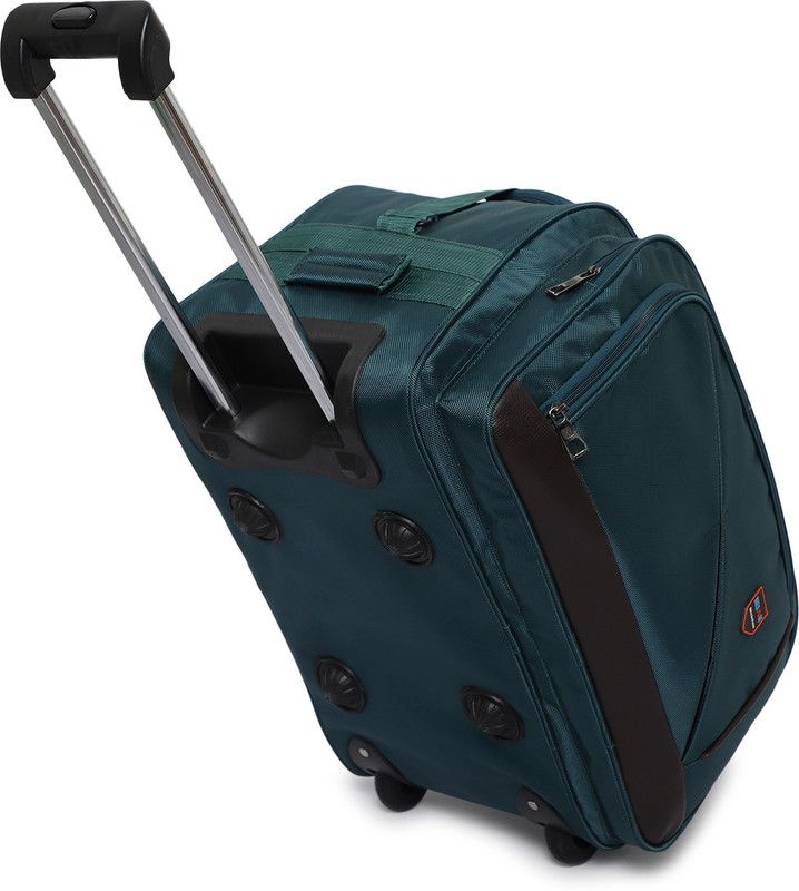 52 L Strolley Duffel Bag - Duffle Trolley Bag / Luggage Bag 20 Inch /52 Cm ( Bottle Green) - Green - Regular Capacity