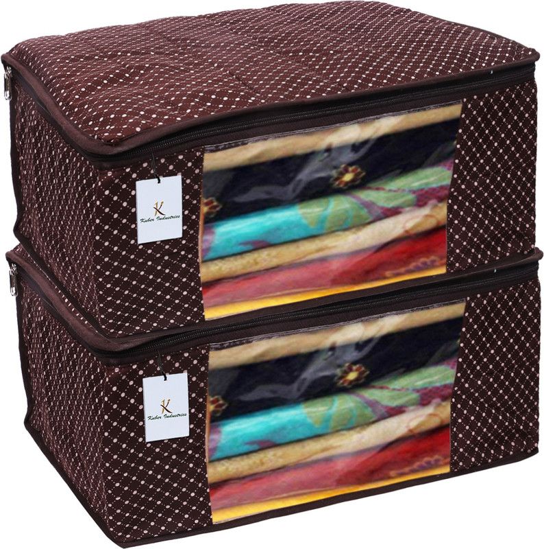 KUBER INDUSTRIES Saree Cover Quilted Saree Cover, Brown-CTKTC21312 CTKTC021312  (Brown)