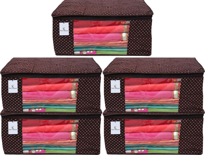 KUBER INDUSTRIES Saree Cover Quilted Saree Cover, Brown-CTKTC21309 CTKTC021309  (Brown)