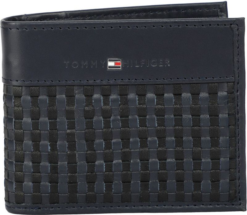 Men Blue Genuine Leather Wallet - Mini  (4 Card Slots)