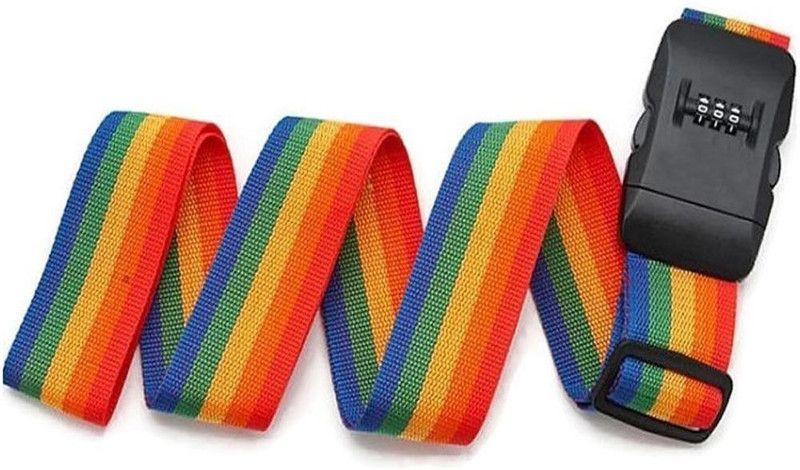 Epyz 2 Meter Adjustable Packing Band Belt Strap with Password Lock for Luggage Baggage, Multicolour Luggage Strap, Luggage Tag, Safety Lock  (Multicolor)