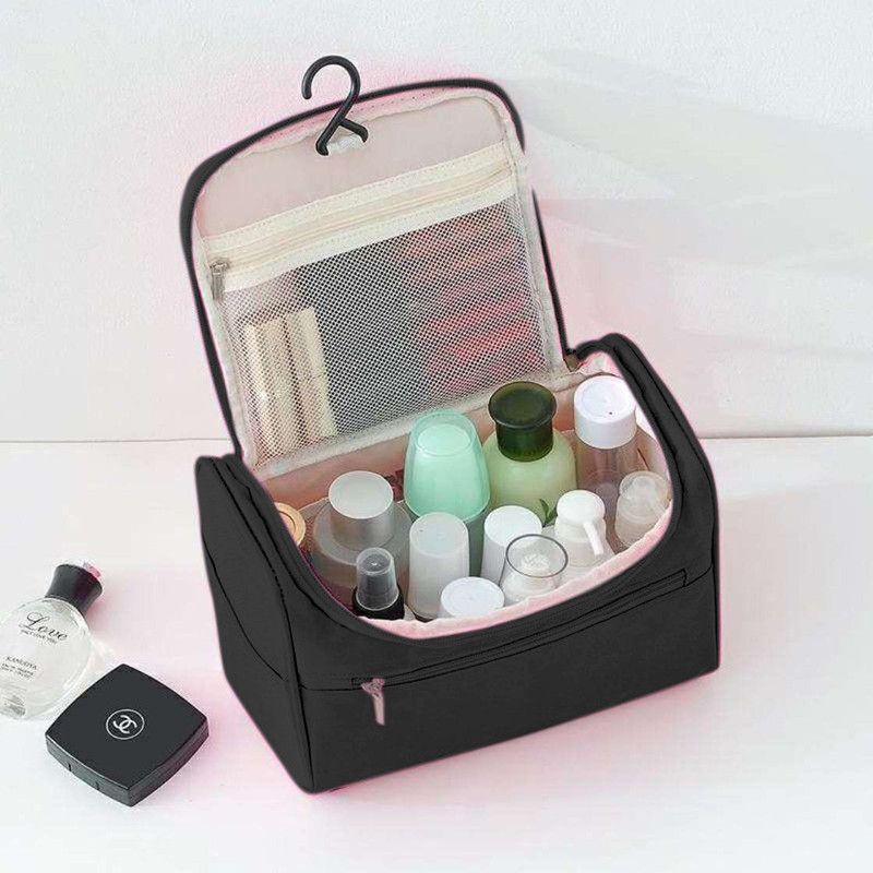 TOURTIER Travel Makeup Artist Cosmetic Storage Bag  (Black)