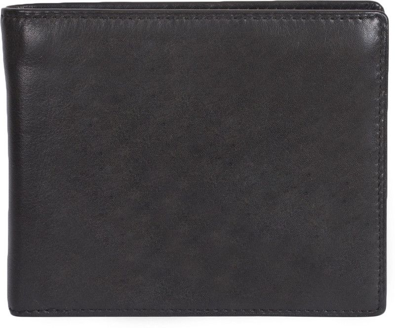Boys Black Genuine Leather Wallet - Regular Size  (9 Card Slots)