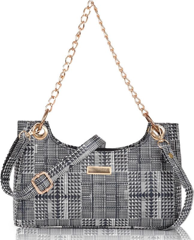 Grey Sling Bag Stylish Trendy Fashionable Printed Shoulder Daytrip Unique Designer Fancy Slingbag For Women