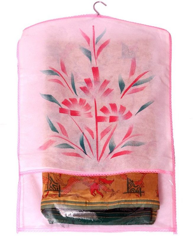 KUBER INDUSTRIES Designer Single Non Wooven Hanging Saree Cover 12 Pcs Combo Mku205  (White)