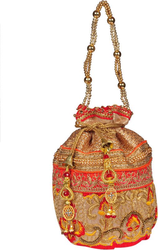 Women Orange Potli