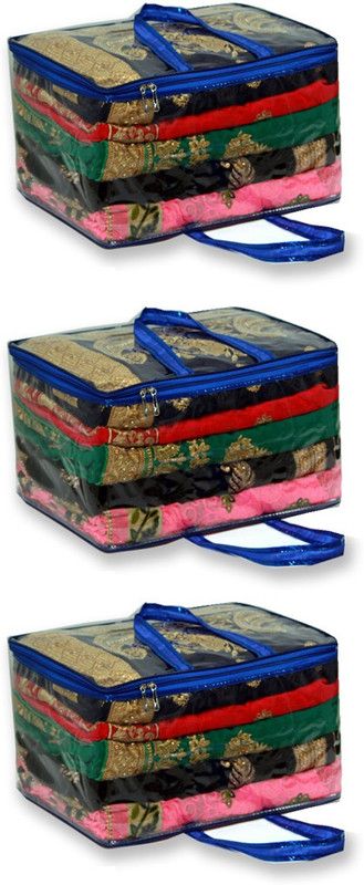 ZAKHRO 3 Multi Saree Covers ZS15119RB-3  (Multicolor)