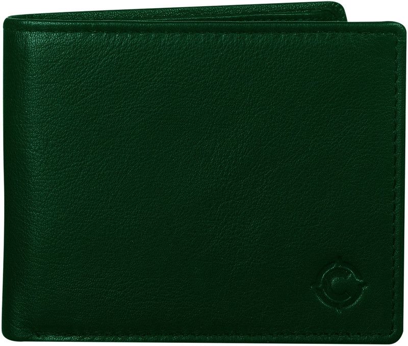 Men Evening/Party, Formal, Travel, Trendy Green Genuine Leather RFID Wallet  (12 Card Slots)