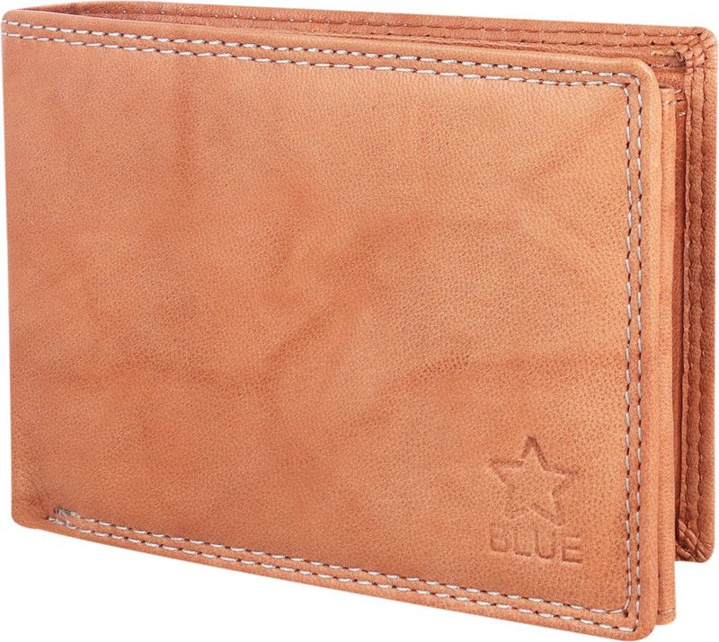 Men Formal, Casual, Travel Tan Genuine Leather Wallet - Mini  (11 Card Slots)
