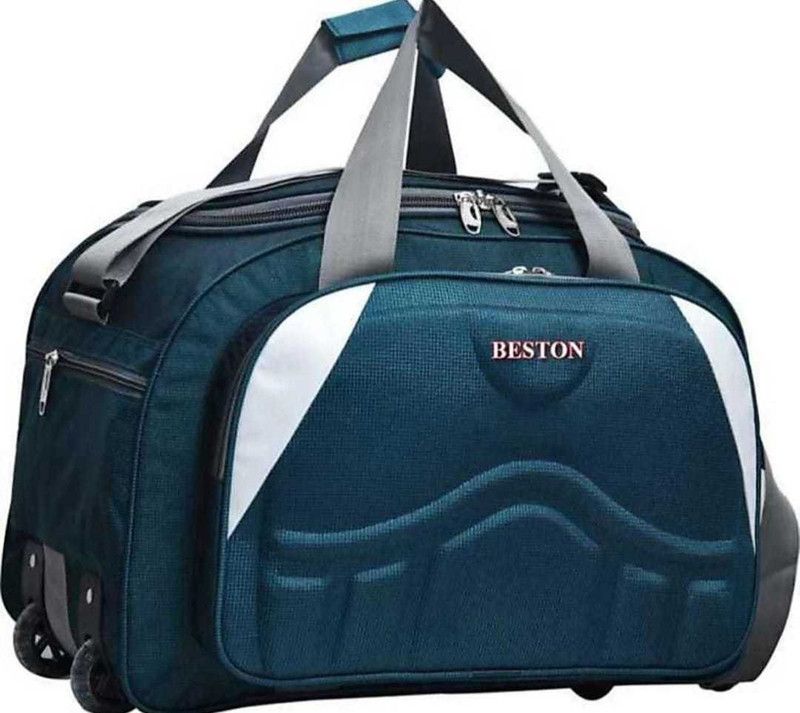 60 L Strolley Duffel Bag - Strolley Duffel Bag - Waterproof Luggage Travel Duffel Bag - Green - Large Capacity