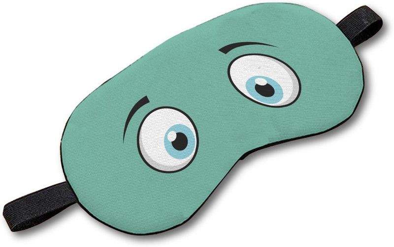 Crazy Corner Drowsy Eyes Green Printed eye mask (7.4 * 4 Inches),idle eye shade for insomnia/For meditation/puffy eyes and dark circles/For Women/Men/Kids Eye Shade  (Blue)