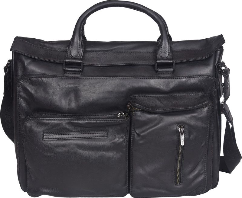Men Black Messenger Bag - Extra Spacious