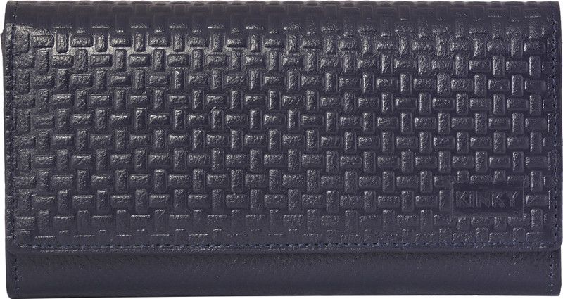 Girls Evening/Party, Travel, Ethnic, Casual, Trendy, Formal Blue Genuine Leather Wallet - Regular Size  (6 Card Slots)