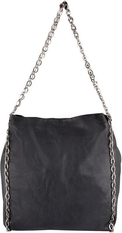 Women Silver, Black Shoulder Bag - Extra Spacious