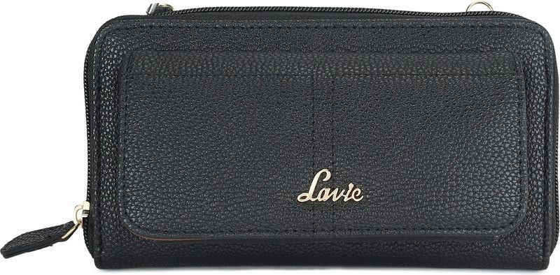 Women Black Artificial Leather Wallet - Regular Size  (8 Card Slots)