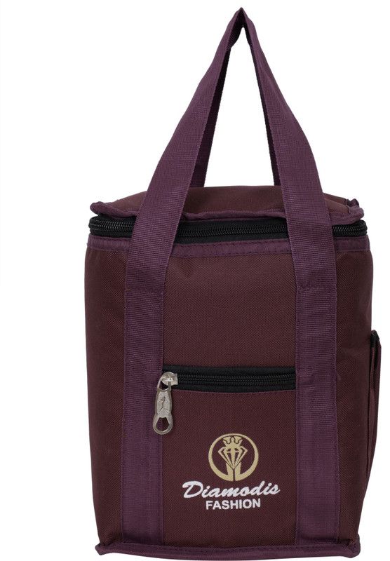 diamodis fashion Tiffin Bags School and Office Tiffin Bag ( free cap ) Purple Waterproof Lunch Bag  (Purple, 4 L)