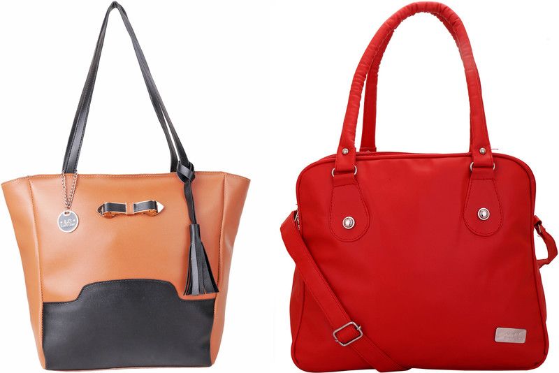 Women Multicolor Hand-held Bag - Extra Spacious  (Pack of: 2)