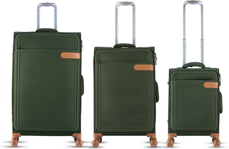 Soft Body Set of 3 Luggage - Radiate - Khaki