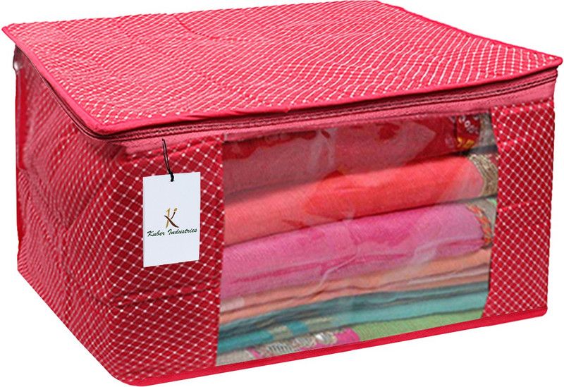 KUBER INDUSTRIES Dots Cotton Saree Cover (Pink)-CTKTC13470 CTKTC013470  (Pink)