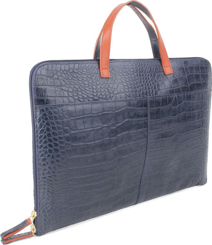 Women Tan, Blue Hand-held Bag - Mini