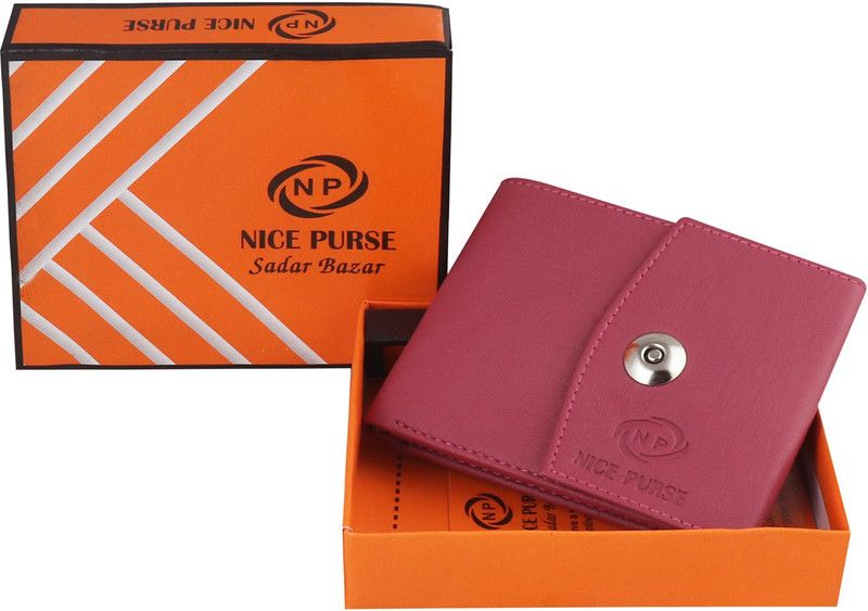 Men Formal, Travel, Trendy Pink Artificial Leather Wallet - Mini  (6 Card Slots)