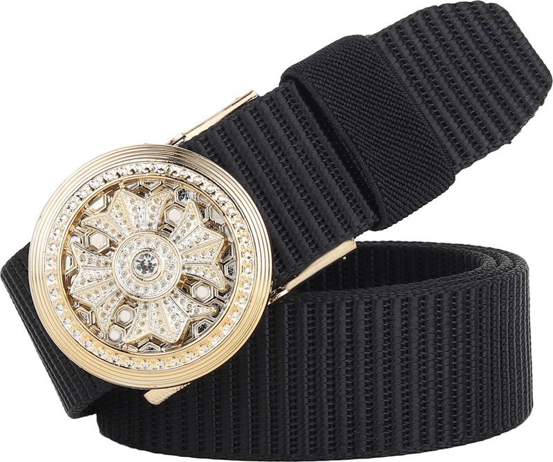 Men & Women Casual Black Nylon Belt