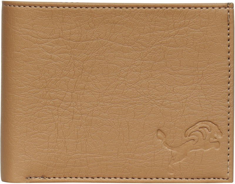 Men Casual Beige Artificial Leather Wallet - Mini  (4 Card Slots)