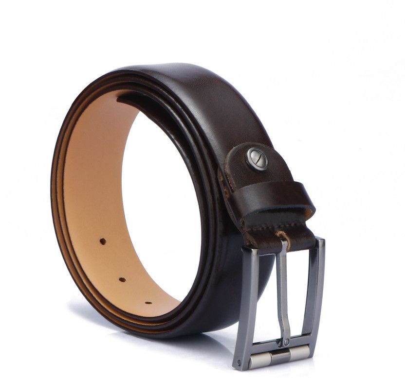 Men Formal, Party, Evening Brown Genuine Leather Belt