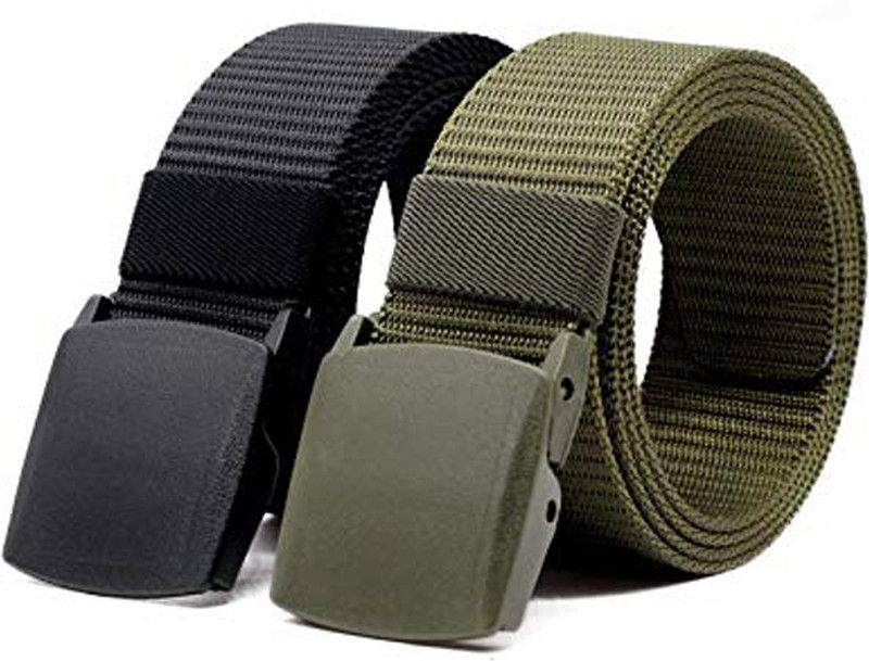 Men & Women Casual Black, Green Nylon, Canvas Belt