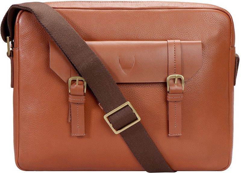15.6 inch Expandable Laptop Messenger Bag  (Tan)