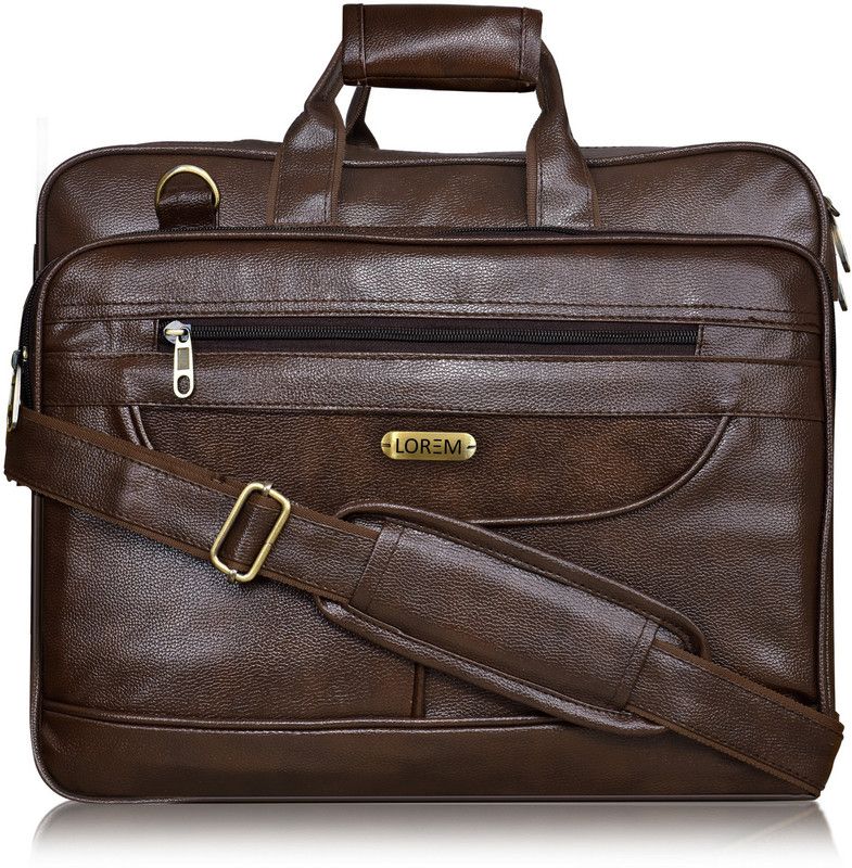 LOREM FZ-BG08 Dark Brown Color Large-Big Expandable Cross Body Laptop Shoulder+Briefcase Bag for Office-Business Professional Travel Waterproof Messenger Bag  (Brown, 35 L)