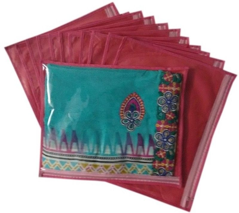 Fashion Bizz Regular Saree Cover-12 Pcs Combo SC-P12  (Pink)