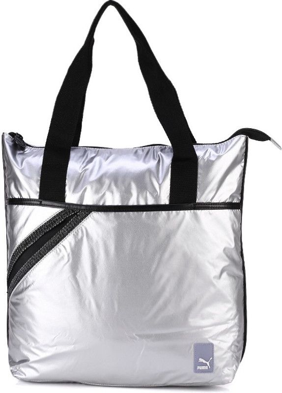 Women Silver, Black Tote - Extra Spacious