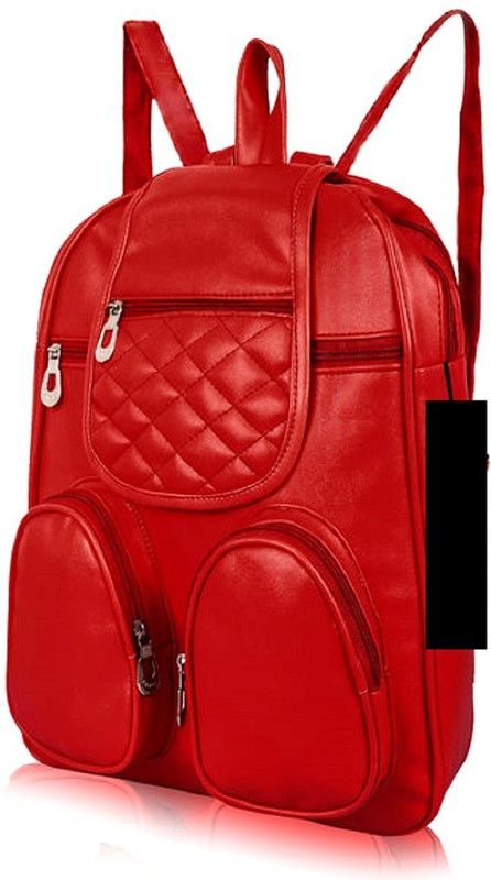 Small 8 L Backpack Latest New Trendy Backpack Women Girls Pu Leather Backpack School Bag Student Backpack Women Travel bag collage bag Tution Bag Casual Backpack  (Red)