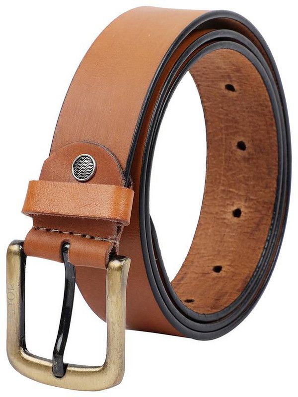Men Casual, Evening, Formal, Party Tan Genuine Leather Belt