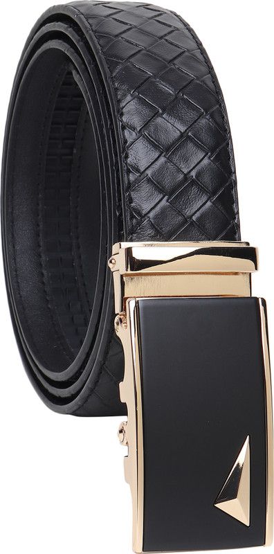 Men Casual, Formal, Party Black Artificial Leather, Texas Leatherite Belt