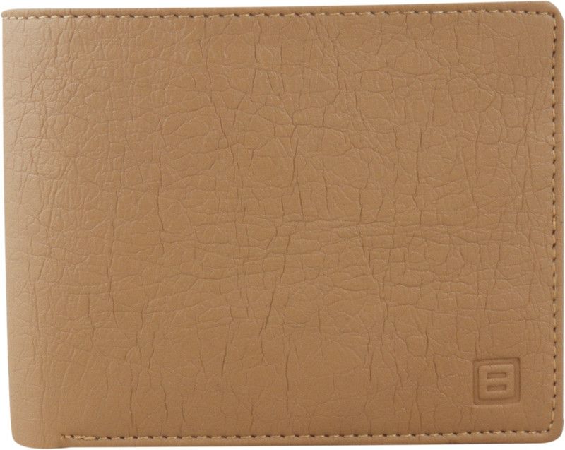 Men Beige, Black Artificial Leather Wallet - Regular Size  (8 Card Slots)