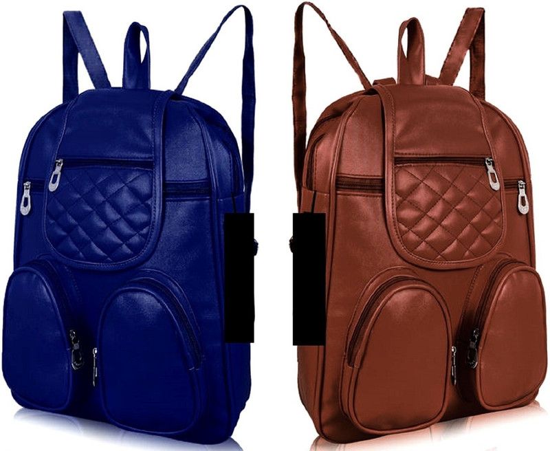 Party Wear Backpack Latest New Trendy Women And Girls 7 L No Backpack  (Blue, Brown)