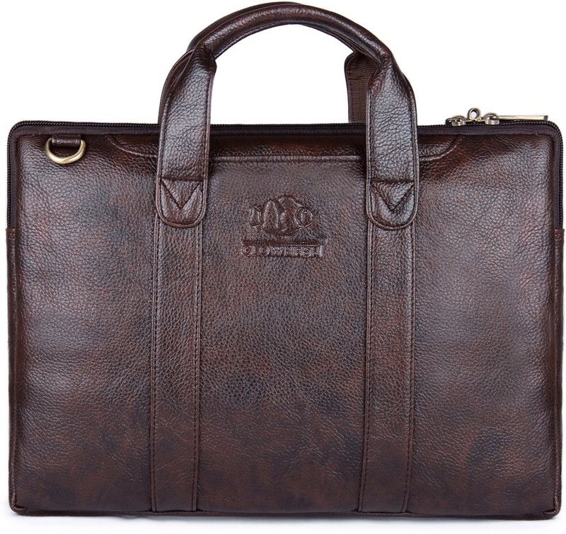 Messenger Bag|Tablet Bag|Laptop Briefcase Medium Briefcase - For Men & Women  (Brown)