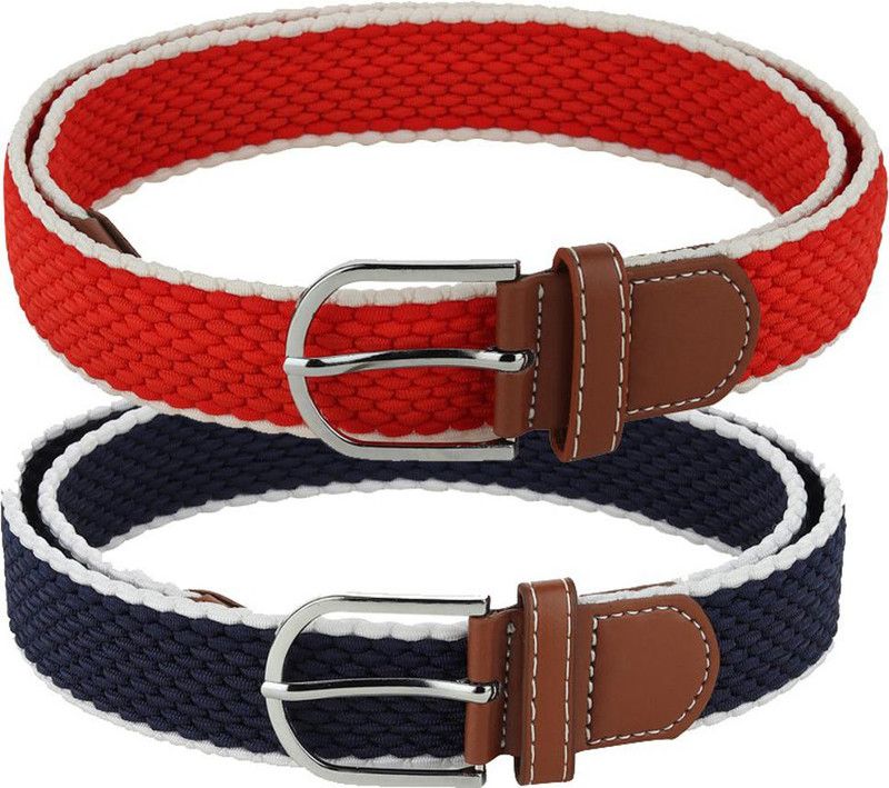 Men Casual Multicolor Canvas Belt