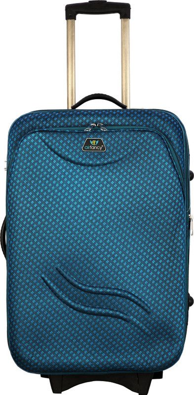 Medium Check-in Suitcase (65 cm) - 24 Inch Travel Suitcase/Trolley Bag With 2 Wheels For Men and Women-Green - Green