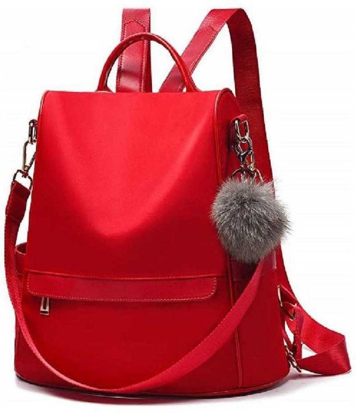Small 5 L Backpack Women Stylish handbag  (Red)