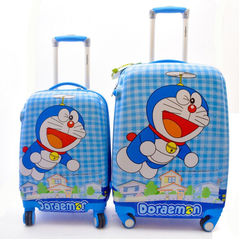 Small Cabin Suitcase (56 cm) - Kids DOREMON Printed Combo - Blue